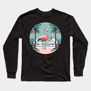 Flamingo Flock Sunset, Love Flamingos Long Sleeve T-Shirt